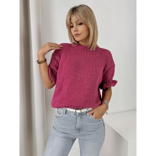 sweter syntora malinowy one size ze sklepu UBRA w kategorii Swetry damskie - zdjęcie 178399387