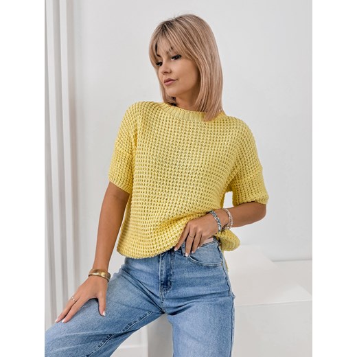 sweter beliza żółty one size ze sklepu UBRA w kategorii Swetry damskie - zdjęcie 178399417