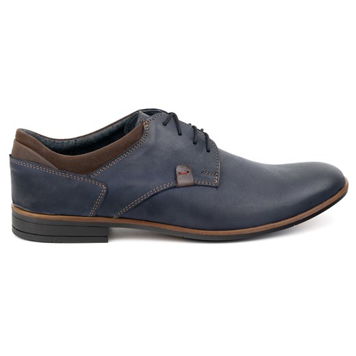 Buty Olivier 263GT skórzane wizytowe granatowe ze sklepu butyolivier w kategorii Półbuty męskie - zdjęcie 178399709