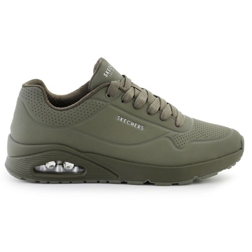 Buty Skechers Uno Stand On Air 52458-DKGR zielone ze sklepu ButyModne.pl w kategorii Buty sportowe męskie - zdjęcie 178400407