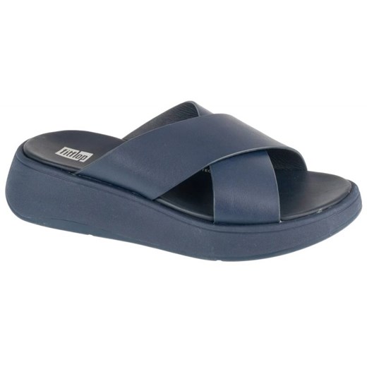 Buty FitFlop F-Mode Flatform FW5-399 niebieskie ze sklepu ButyModne.pl w kategorii Klapki damskie - zdjęcie 178401056