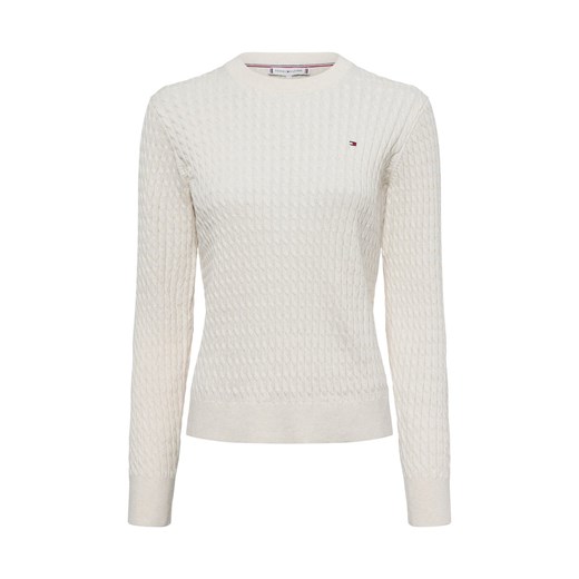 Tommy Hilfiger Sweter damski z dzianiny Kobiety Bawełna écru jednolity ze sklepu vangraaf w kategorii Swetry damskie - zdjęcie 178406727