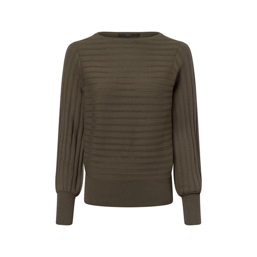 zero Sweter damski z dzianiny Kobiety Sztuczne włókno khaki jednolity ze sklepu vangraaf w kategorii Swetry damskie - zdjęcie 178406755