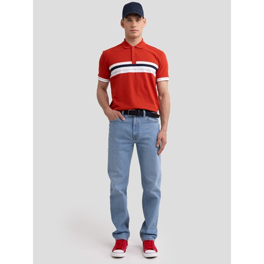 Koszulka męska polo czerwona Poloer 704 ze sklepu Big Star w kategorii T-shirty męskie - zdjęcie 178406936