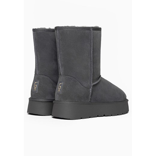 Gooce Skórzane kozaki zimowe &quot;Fairfield&quot; w kolorze szarym Gooce 39 okazyjna cena Limango Polska