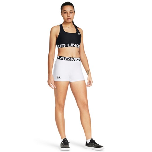 Damskie legginsy krótkie treningowe Under Armour UA Hg Authentics Shorty  - białe ze sklepu Sportstylestory.com w kategorii Szorty - zdjęcie 178409549