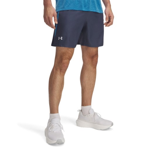 Męskie spodenki do biegania Under Armour UA Launch 7\'\' Short - granatowe ze sklepu Sportstylestory.com w kategorii Spodenki męskie - zdjęcie 178409565