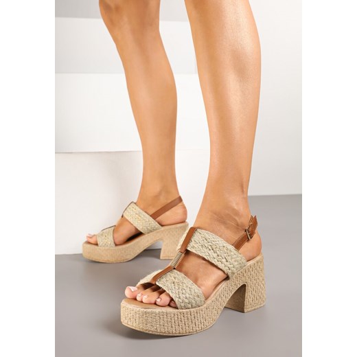 Espadryle damskie Born2be eleganckie na platformie