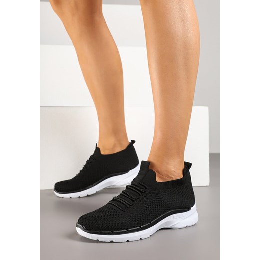 Czarne Buty Sportowe Sneakersy z Elastyczną Cholewką Tataliona ze sklepu born2be.pl w kategorii Buty sportowe damskie - zdjęcie 178413586