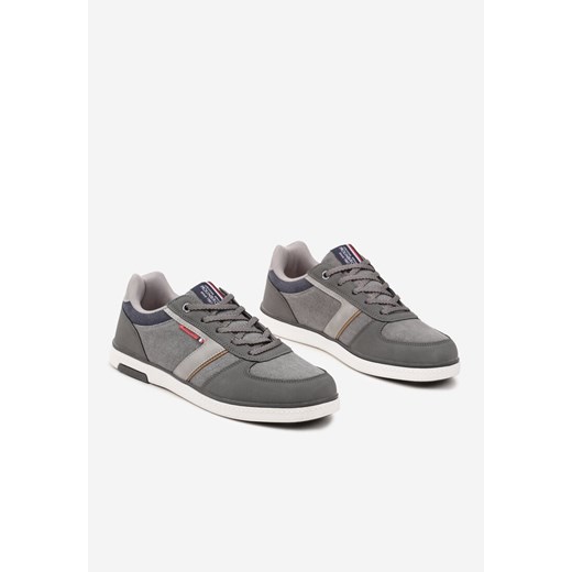 Buty sportowe męskie szare Born2be wiązane