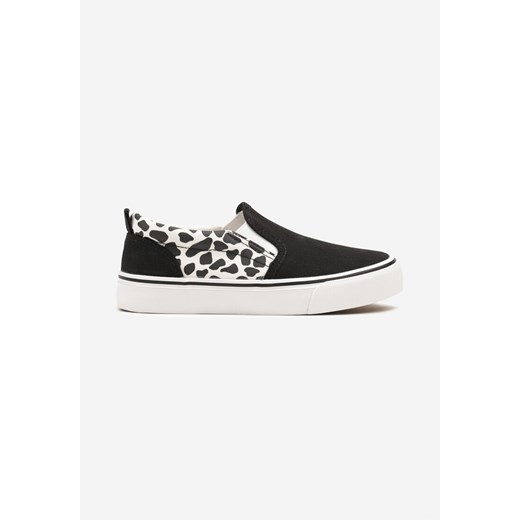 Czarne Tenisówki Wsuwane Slip On Setarin ze sklepu born2be.pl w kategorii Trampki dziecięce - zdjęcie 178414766