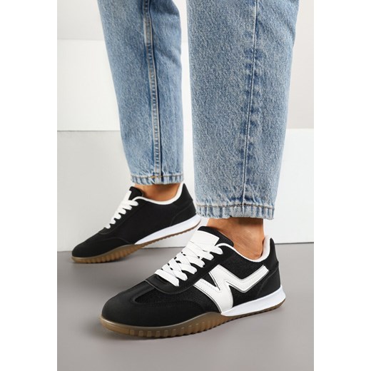 Czarne Sneakersy w Stylu Kultowych Tenisówek Tultia ze sklepu born2be.pl w kategorii Buty sportowe damskie - zdjęcie 178415187