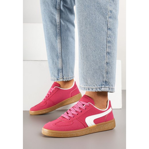 Różowe Sneakersy w Stylu Klasycznych Tenisówek Ahleria ze sklepu born2be.pl w kategorii Buty sportowe damskie - zdjęcie 178415925