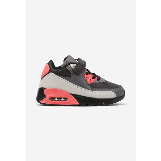 Szaro-Czarne Buty Sportowe Sneakersy z Transparentną Wstawką Zalivea ze sklepu born2be.pl w kategorii Buty sportowe dziecięce - zdjęcie 178416065