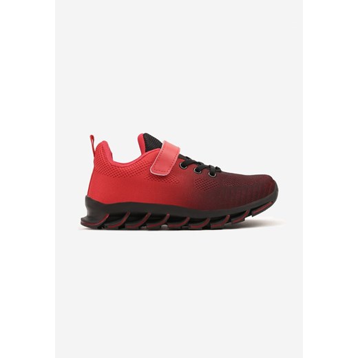 Czarno-Czerwone Buty Sportowe Sneakersy na Grubej Tłoczonej Podeszwie Kizana ze sklepu born2be.pl w kategorii Buty sportowe dziecięce - zdjęcie 178416137