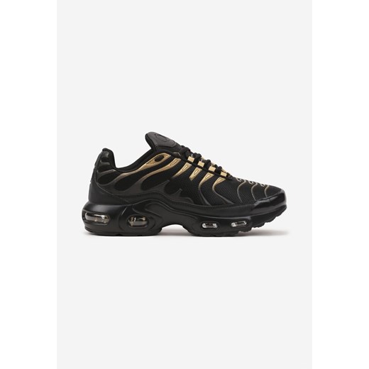Czarno-Złote Buty Sportowe Sneakersy Ozdobione Tłoczeniem Zalirae ze sklepu born2be.pl w kategorii Buty sportowe męskie - zdjęcie 178416146