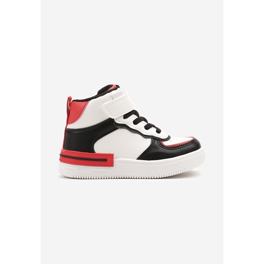 Biało-Czarne Buty Sportowe Sneakersy za Kostkę z Perforacją Nizana ze sklepu born2be.pl w kategorii Buty sportowe dziecięce - zdjęcie 178416167