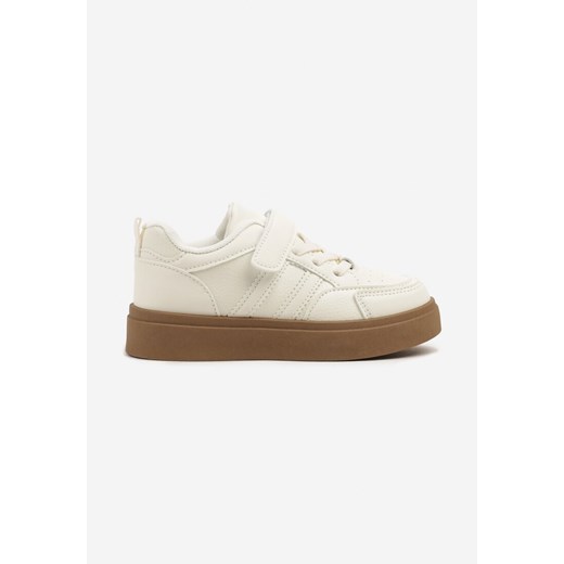 Białe Buty Sportowe Sneakersy z Ozdobnymi Paskami Setindra ze sklepu born2be.pl w kategorii Buty sportowe dziecięce - zdjęcie 178416545