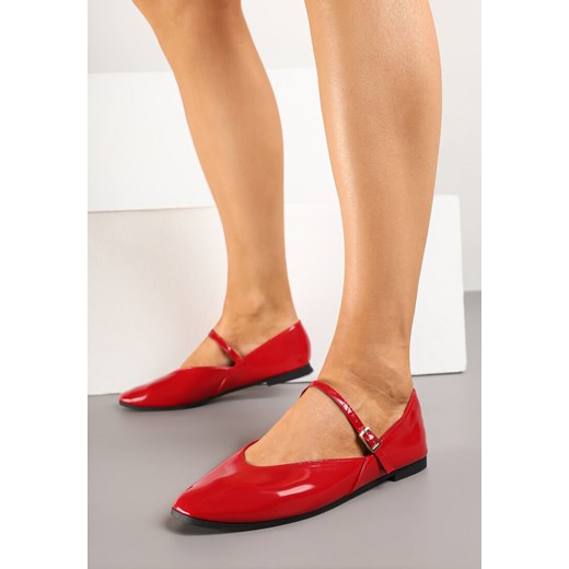 Balerinki czerwone Born2be casual 