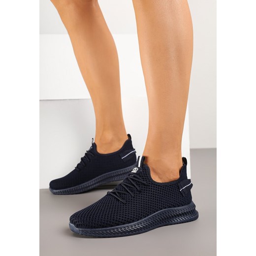 Granatowe Buty Sportowe Sneakersy z Elastyczną Cholewką Lalissas ze sklepu born2be.pl w kategorii Buty sportowe damskie - zdjęcie 178418265