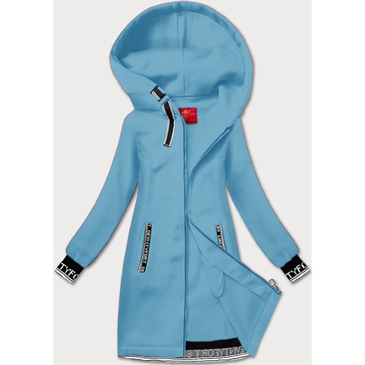 Rozpinana długa bluza damska LHD błękitna (AMG-173) ze sklepu goodlookin.pl w kategorii Bluzy damskie - zdjęcie 178418678