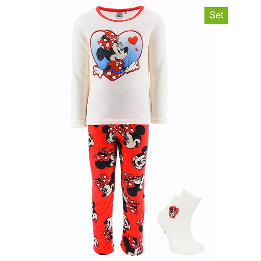 Disney Minnie Mouse 2-częściowy zestaw &quot;Minnie&quot; w kolorze kremowo-czerwonym ze sklepu Limango Polska w kategorii Piżamy dziecięce - zdjęcie 178422179