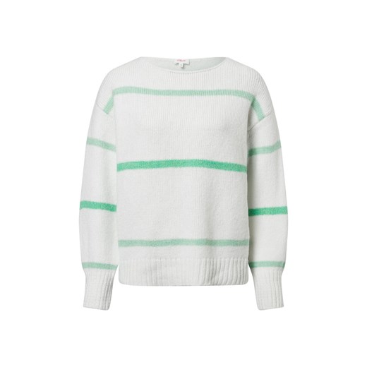 s.Oliver Sweter damski z dzianiny Kobiety Sztuczne włókno écru w paski ze sklepu vangraaf w kategorii Swetry damskie - zdjęcie 178429135