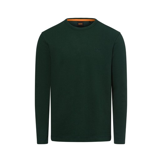 BOSS Orange Męska koszula z długim rękawem - Tempesto Mężczyźni Bawełna jodłowy jednolity ze sklepu vangraaf w kategorii T-shirty męskie - zdjęcie 178429136