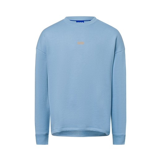 HUGO BLUE Bluza męska - Naviu Mężczyźni Bawełna jasnoniebieski jednolity ze sklepu vangraaf w kategorii Bluzy męskie - zdjęcie 178429137