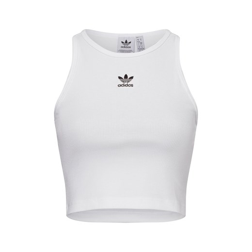 adidas Originals Damski podkoszulek Kobiety Bawełna biały jednolity ze sklepu vangraaf w kategorii Bluzki damskie - zdjęcie 178429139