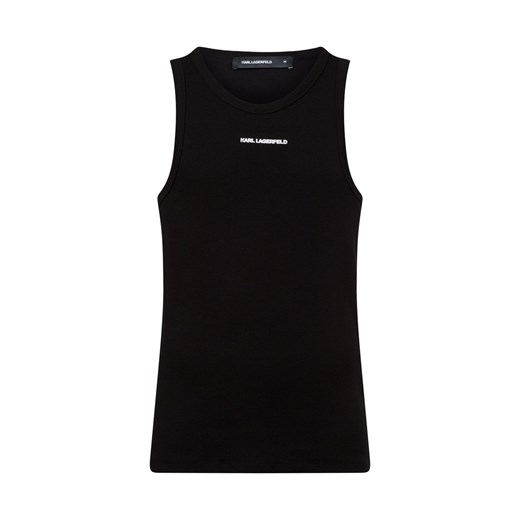 KARL LAGERFELD Tank top męski Mężczyźni Bawełna czarny jednolity ze sklepu vangraaf w kategorii T-shirty męskie - zdjęcie 178429169