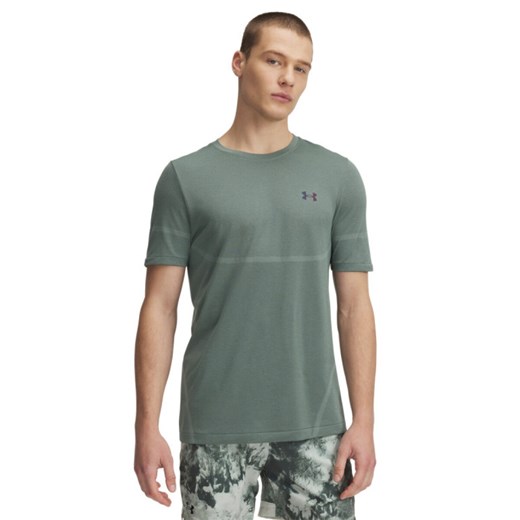 Męska koszulka treningowa Under Armour UA Vanish Elite Seamless SS - zielona ze sklepu Sportstylestory.com w kategorii T-shirty męskie - zdjęcie 178430329