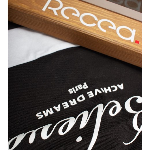 T-shirt męski czarny Recea 