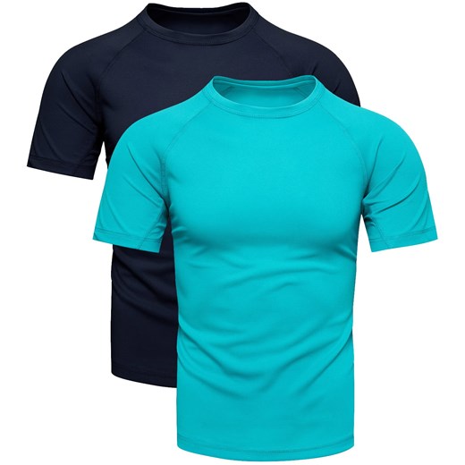 Dwupak męski t-shirt granatowy i niebieski Recea ze sklepu Recea.pl w kategorii T-shirty męskie - zdjęcie 178431277
