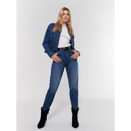 Mohito - Jeansy mom fit - niebieski ze sklepu Mohito w kategorii Jeansy damskie - zdjęcie 178431948