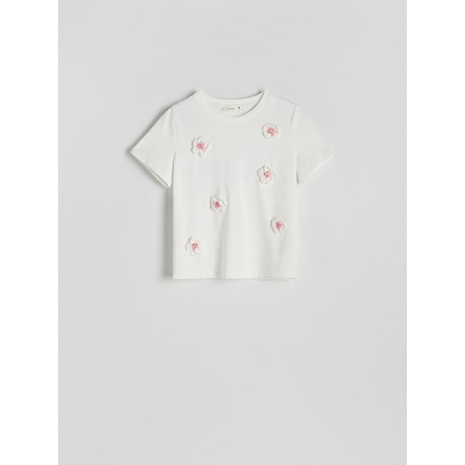 Reserved - Bluzka z aplikacją 3D - wielobarwny Reserved XL Reserved