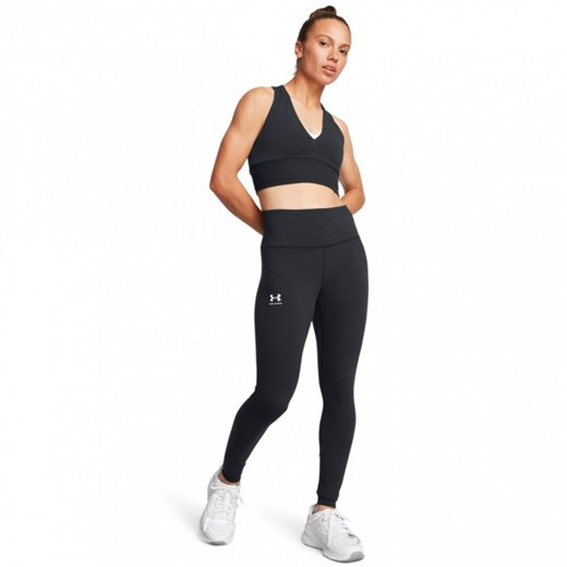 Damskie legginsy dzianinowe z wysokim stanem Under Armour Campus Legging - czarne ze sklepu Sportstylestory.com w kategorii Spodnie damskie - zdjęcie 178432386
