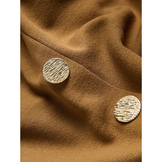 Reserved - Kamizelka z wiskozą - brązowy Reserved XL Reserved
