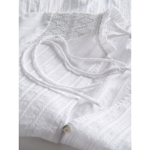 Reserved - Koszula z ozdobnym wiązaniem - biały Reserved XL Reserved