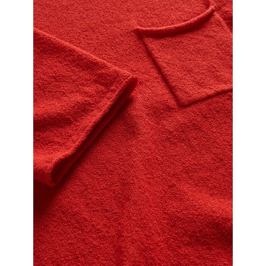 Reserved - Dzianinowa bluzka z kieszenią - czerwony Reserved M Reserved