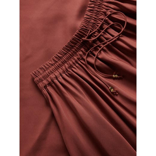 Reserved - Spódnica midi z lyocellu - miedziany Reserved XS Reserved