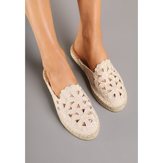 Espadryle damskie Born2be beżowe casual bez zapięcia 