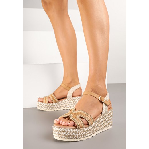 Espadryle damskie Born2be boho brązowe