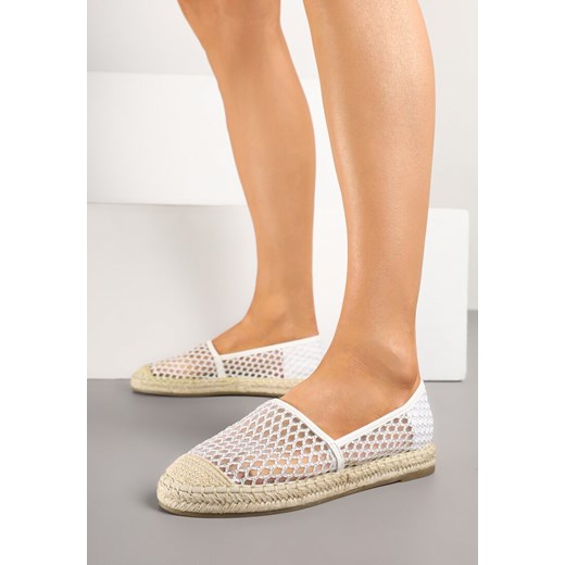 Białe Espadryle z Siateczki na Plecionej Podeszwie Setolena ze sklepu born2be.pl w kategorii Espadryle damskie - zdjęcie 178440088