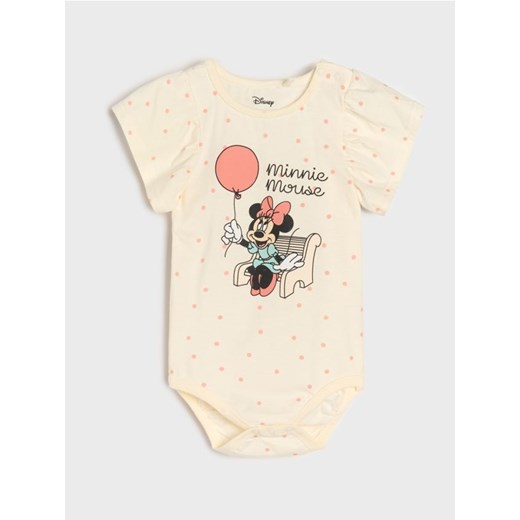 Sinsay - Body z nadrukiem Minnie Mouse - kremowy ze sklepu Sinsay w kategorii Odzież dla niemowląt - zdjęcie 178444379