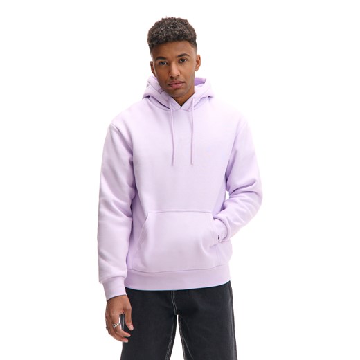 Cropp - Fioletowa bluza regular z kapturem - fioletowy Cropp S Cropp