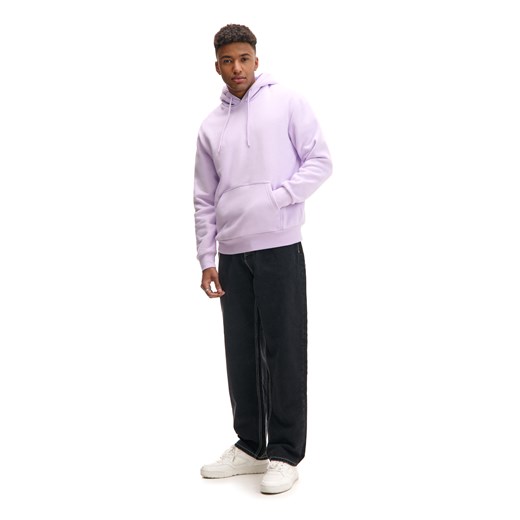 Cropp - Fioletowa bluza regular z kapturem - fioletowy Cropp L Cropp