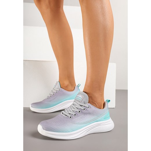 Szaro-Miętowe Buty Sportowe Sneakersy na Piankowej Podeszwie Talirens ze sklepu born2be.pl w kategorii Buty sportowe damskie - zdjęcie 178446678