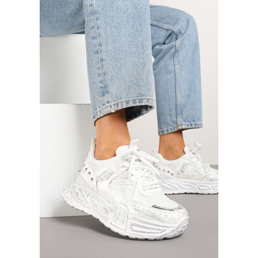 Buty sportowe damskie Born2be sneakersy sznurowane wiosenne