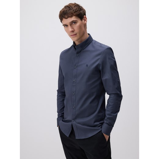 Reserved - Bawełniana koszula slim fit - granatowy Reserved XXL Reserved
